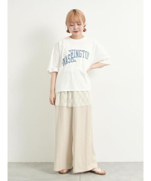 SM2（エスエムツー）の「チュールレイヤードパンツ（その他パンツ・レディース・ベージュ/チャコールグレー/サックスブルー・M/L）」の13枚目の写真