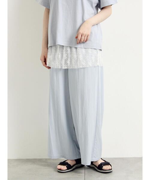 SM2（エスエムツー）の「チュールレイヤードパンツ（その他パンツ・レディース・ベージュ/チャコールグレー/サックスブルー・M/L）」の4枚目の写真