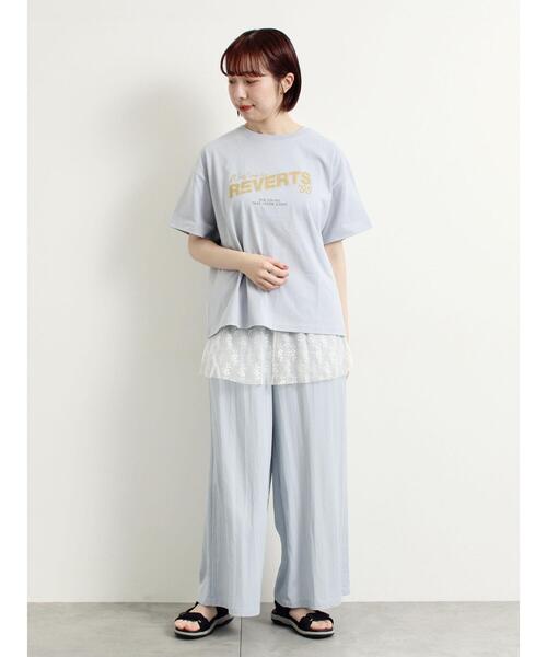 SM2（エスエムツー）の「チュールレイヤードパンツ（その他パンツ・レディース・ベージュ/チャコールグレー/サックスブルー・M/L）」の8枚目の写真