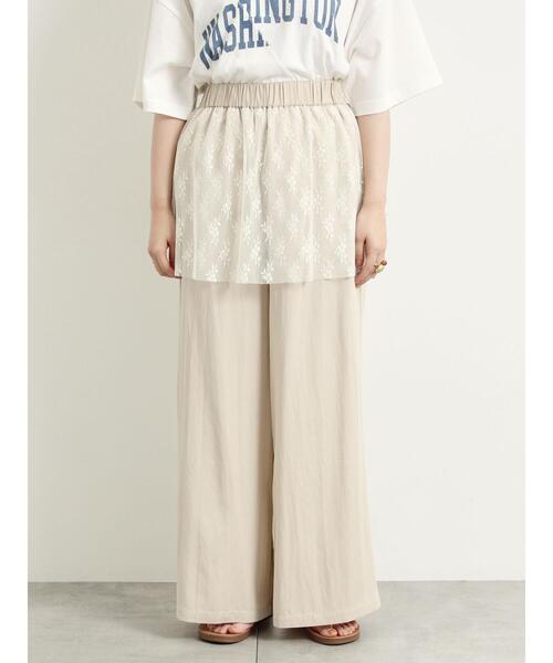 SM2（エスエムツー）の「チュールレイヤードパンツ（その他パンツ・レディース・ベージュ/チャコールグレー/サックスブルー・M/L）」の11枚目の写真