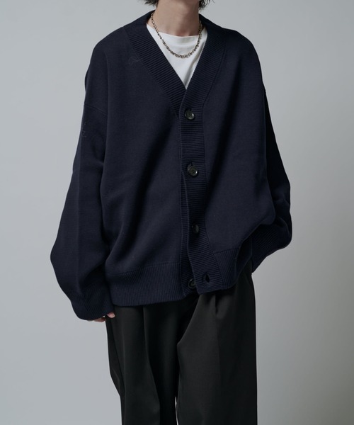 Lui's(ルイス)の「チャンキーカーディガン(カーディガン/ボレロ・メンズ・マスタード/ネイビー/ブラック/チャコールグレー/レッド/スカイブルー・S/M)」の4枚目の写真