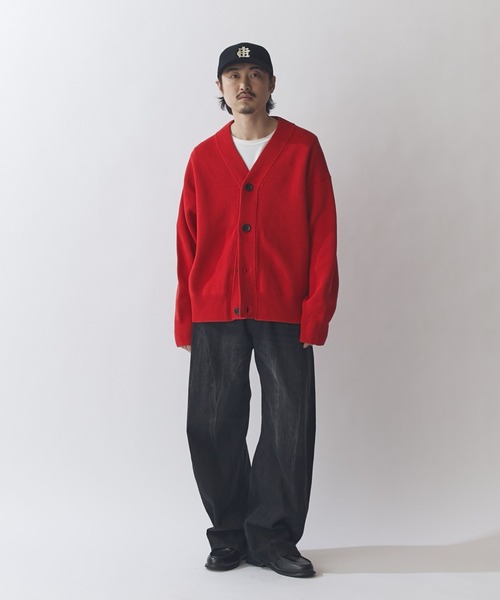 Lui's(ルイス)の「チャンキーカーディガン(カーディガン/ボレロ・メンズ・マスタード/ネイビー/ブラック/チャコールグレー/レッド/スカイブルー・S/M)」の22枚目の写真