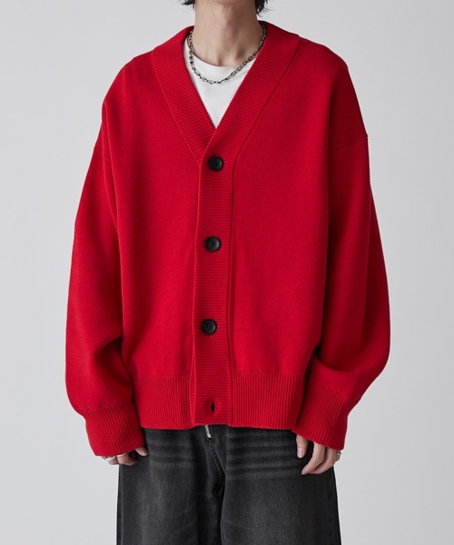 Lui's(ルイス)の「チャンキーカーディガン(カーディガン/ボレロ・メンズ・マスタード/ネイビー/ブラック/チャコールグレー/レッド/スカイブルー・S/M)」の15枚目の写真