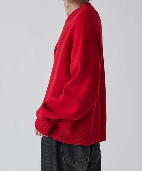 Lui's(ルイス)の「チャンキーカーディガン(カーディガン/ボレロ・メンズ・マスタード/ネイビー/ブラック/チャコールグレー/レッド/スカイブルー・S/M)」の16枚目の写真