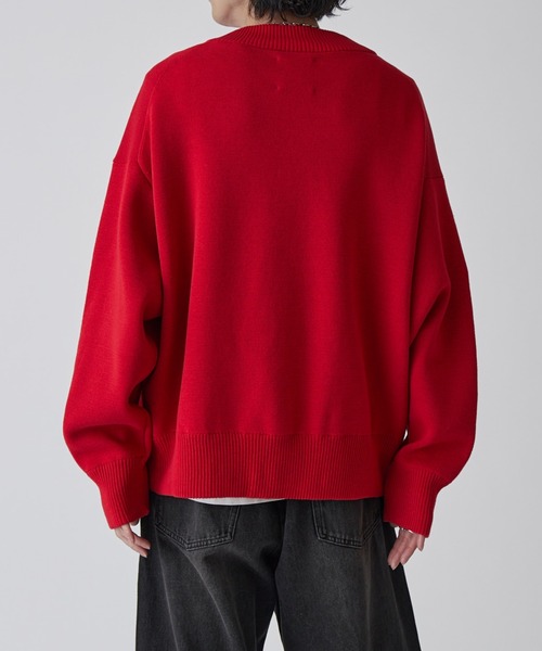 Lui's(ルイス)の「チャンキーカーディガン(カーディガン/ボレロ・メンズ・マスタード/ネイビー/ブラック/チャコールグレー/レッド/スカイブルー・S/M)」の17枚目の写真