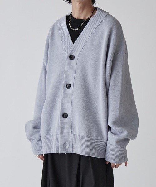 Lui's(ルイス)の「チャンキーカーディガン(カーディガン/ボレロ・メンズ・マスタード/ネイビー/ブラック/チャコールグレー/レッド/スカイブルー・S/M)」の11枚目の写真