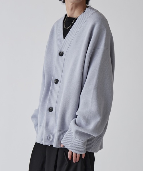 Lui's(ルイス)の「チャンキーカーディガン(カーディガン/ボレロ・メンズ・マスタード/ネイビー/ブラック/チャコールグレー/レッド/スカイブルー・S/M)」の12枚目の写真