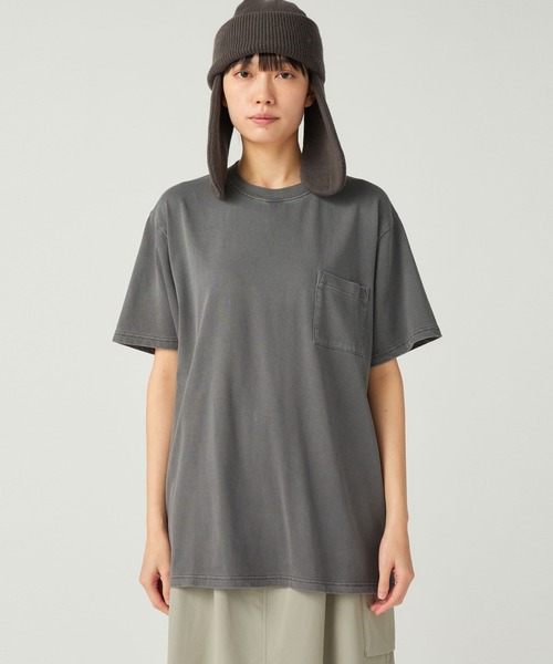 Snow Peak(スノーピーク)の「Snow Peak / Garment Dyed T-Shirt ガーメントダイ 半袖 Tシャツ(Tシャツ/カットソー・メンズ・レッド/アイボリー/ダークグリーン/チャコール・XL/L/M/S/XXL/1)」の1枚目の写真