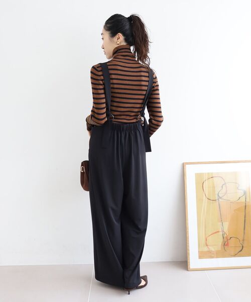 le.coeur blanc(ルクールブラン)の「CICA加工サークルストレッチサロペット(サロペット/オーバーオール・レディース・モカ/ブラック・38)」の11枚目の写真