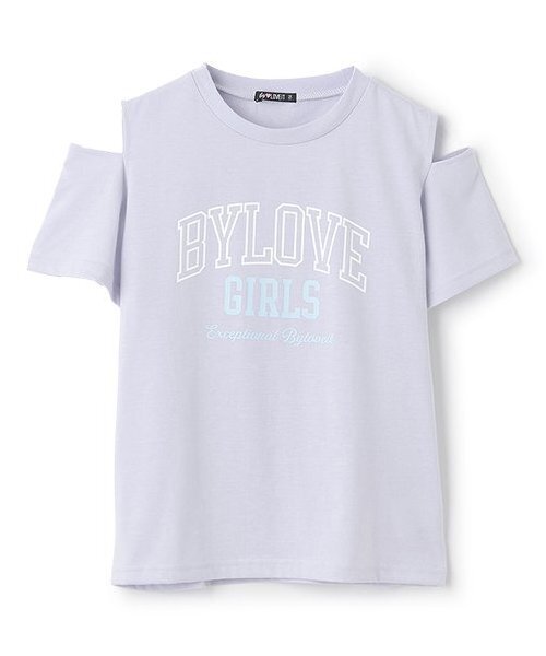 セール】【接触冷感】肩開きテキストTシャツ（Tシャツ