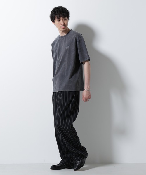 NANO universe（ナノユニバース）の「｢A-C-Z｣2トーンピグメントTシャツ 半袖（Tシャツ/カットソー・メンズ・ブラウン/ブルー/ブラック・M/L）」の19枚目の写真