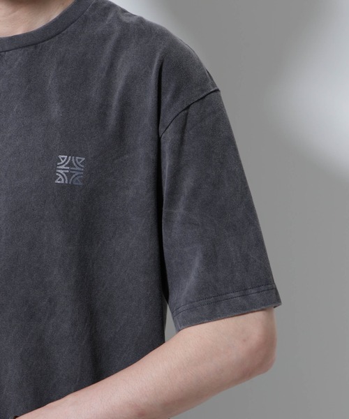 NANO universe（ナノユニバース）の「｢A-C-Z｣2トーンピグメントTシャツ 半袖（Tシャツ/カットソー・メンズ・ブラウン/ブルー/ブラック・M/L）」の9枚目の写真