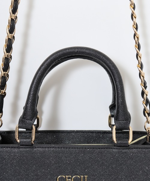 CECIL McBEE（セシルマクビー）の「ＣＥＣＩＬ ＭｃＢＥＥ ラメチェーンハンドルバッグ（トートバッグ・レディース・ブラック/アイボリー・FREE）」の13枚目の写真