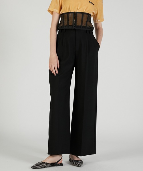PRANK PROJECT(プランクプロジェクト)の「コルセットワイドパンツ / Corset Wide Pants(その他パンツ・レディース・グレー/ブラック・38/36)」の10枚目の写真