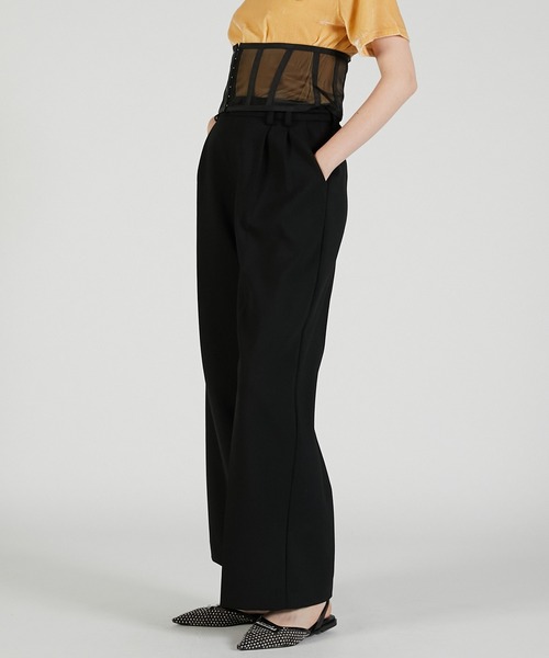 PRANK PROJECT(プランクプロジェクト)の「コルセットワイドパンツ / Corset Wide Pants(その他パンツ・レディース・グレー/ブラック・38/36)」の11枚目の写真