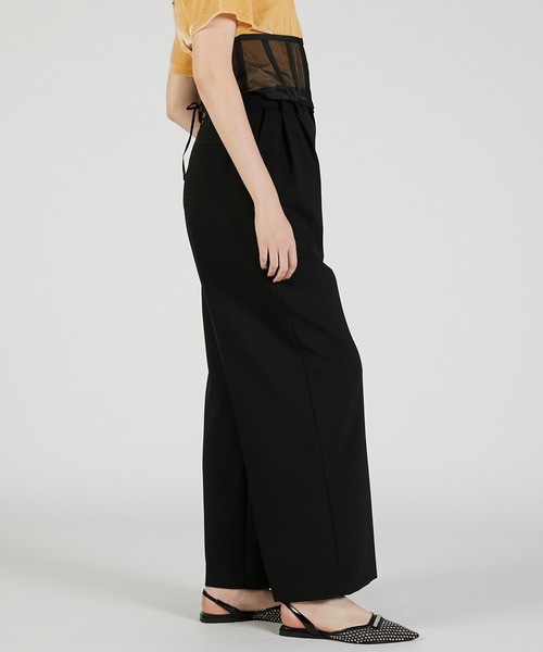 PRANK PROJECT(プランクプロジェクト)の「コルセットワイドパンツ / Corset Wide Pants(その他パンツ・レディース・グレー/ブラック・38/36)」の13枚目の写真