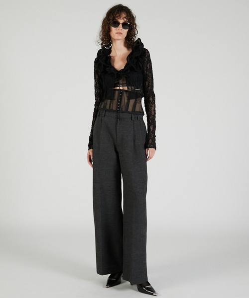 PRANK PROJECT(プランクプロジェクト)の「コルセットワイドパンツ / Corset Wide Pants(その他パンツ・レディース・グレー/ブラック・38/36)」の8枚目の写真