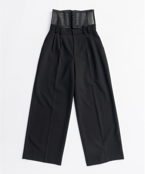 PRANK PROJECT(プランクプロジェクト)の「コルセットワイドパンツ / Corset Wide Pants(その他パンツ・レディース・グレー/ブラック・38/36)」の14枚目の写真