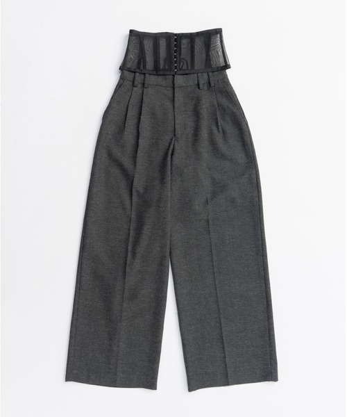 PRANK PROJECT(プランクプロジェクト)の「コルセットワイドパンツ / Corset Wide Pants(その他パンツ・レディース・グレー/ブラック・38/36)」の15枚目の写真