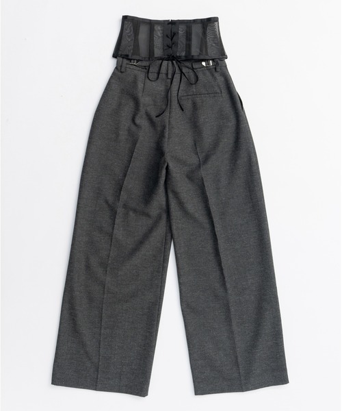 PRANK PROJECT(プランクプロジェクト)の「コルセットワイドパンツ / Corset Wide Pants(その他パンツ・レディース・グレー/ブラック・38/36)」の16枚目の写真
