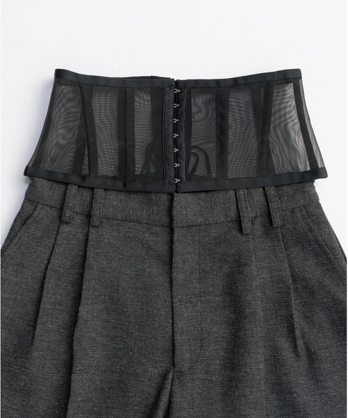 PRANK PROJECT(プランクプロジェクト)の「コルセットワイドパンツ / Corset Wide Pants(その他パンツ・レディース・グレー/ブラック・38/36)」の17枚目の写真