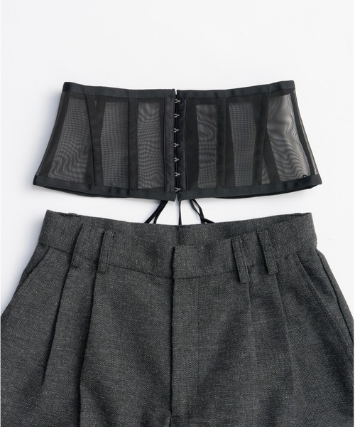 PRANK PROJECT(プランクプロジェクト)の「コルセットワイドパンツ / Corset Wide Pants(その他パンツ・レディース・グレー/ブラック・38/36)」の20枚目の写真