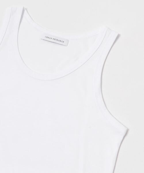 URBAN RESEARCH（アーバンリサーチ）の「スムースタンクトップ（タンクトップ・メンズ・ホワイト/ブラック・MEDIUM/LARGE）」の4枚目の写真