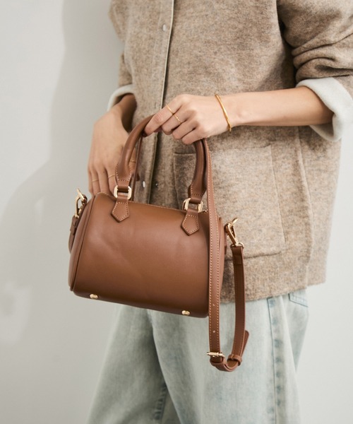 VELETTO（ベレット）の「【VELETTO/ヴェレット】ボストンバッグ（ボストンバッグ・レディース・ブラウン系その他3/ブラック・FREE）」の2枚目の写真