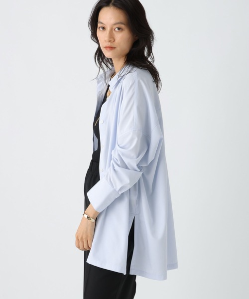 Elura（エルーラ）の「アイロンいらずワイドシャツ/578317（シャツ/ブラウス・レディース・ベージュ/ライトブルー・FREE）」の7枚目の写真