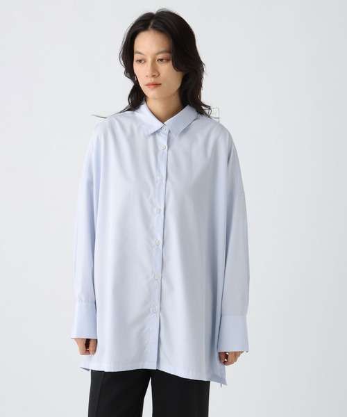 Elura（エルーラ）の「アイロンいらずワイドシャツ/578317（シャツ/ブラウス・レディース・ベージュ/ライトブルー・FREE）」の11枚目の写真