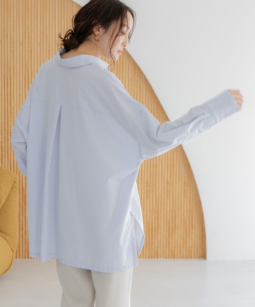 Elura（エルーラ）の「アイロンいらずワイドシャツ/578317（シャツ/ブラウス・レディース・ベージュ/ライトブルー・FREE）」の21枚目の写真