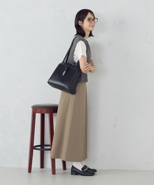 MONO COMME CA(モノコムサ)の「ひねり金具 2WAY トートリュック(バックパック/リュック・レディース・グレー/ブラック・FREE)」の8枚目の写真
