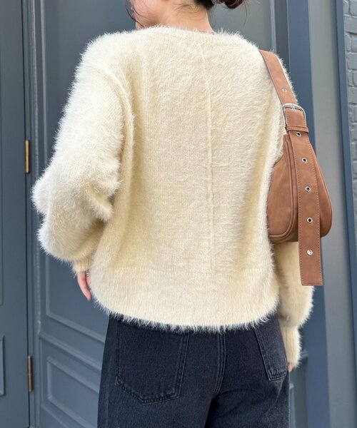 CIAOPANIC TYPY（チャオパニックティピー）の「ミニポケットメランジフェザーカーデ（カーディガン/ボレロ・レディース・ブラウン/グレー/レッド/イエロー・ONE SIZE）」の13枚目の写真