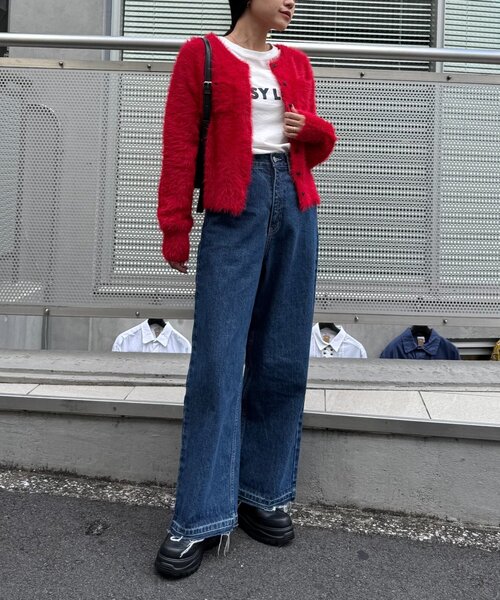 CIAOPANIC TYPY（チャオパニックティピー）の「ミニポケットメランジフェザーカーデ（カーディガン/ボレロ・レディース・ブラウン/グレー/レッド/イエロー・ONE SIZE）」の6枚目の写真