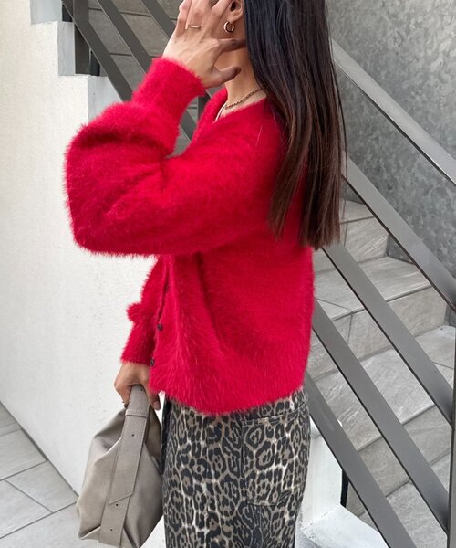 CIAOPANIC TYPY（チャオパニックティピー）の「ミニポケットメランジフェザーカーデ（カーディガン/ボレロ・レディース・ブラウン/グレー/レッド/イエロー・ONE SIZE）」の9枚目の写真