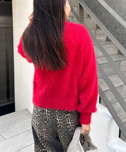 CIAOPANIC TYPY（チャオパニックティピー）の「ミニポケットメランジフェザーカーデ（カーディガン/ボレロ・レディース・ブラウン/グレー/レッド/イエロー・ONE SIZE）」の10枚目の写真