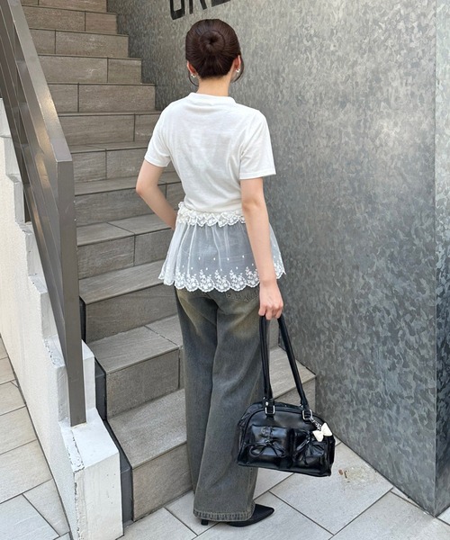 APPORTE PAR LES MARCHES（アポルテパーレマルシェ）の「【MARCHES】重ねぎ風スカラップレース（スカート・レディース・オフホワイト・FREE）」の10枚目の写真