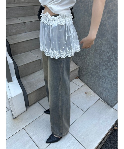 APPORTE PAR LES MARCHES（アポルテパーレマルシェ）の「【MARCHES】重ねぎ風スカラップレース（スカート・レディース・オフホワイト・FREE）」の14枚目の写真