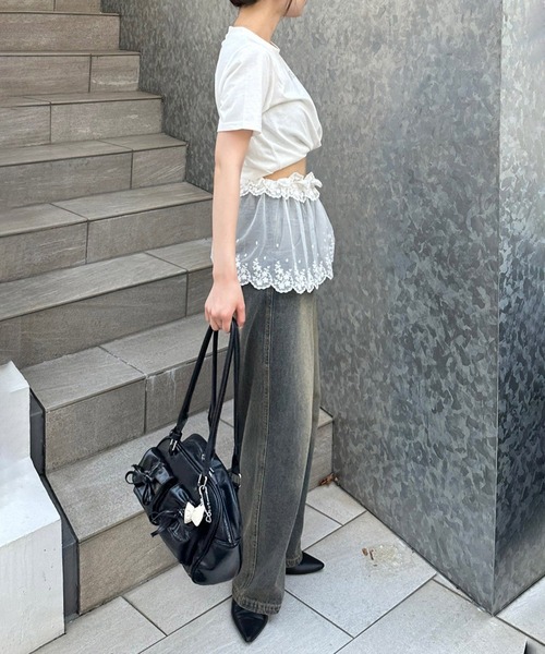 APPORTE PAR LES MARCHES（アポルテパーレマルシェ）の「【MARCHES】重ねぎ風スカラップレース（スカート・レディース・オフホワイト・FREE）」の16枚目の写真