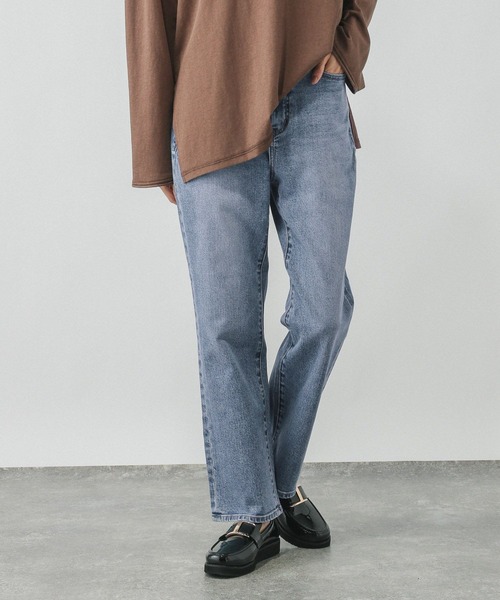 GLOBAL WORK（グローバルワーク）の「GOODデニムスリムストレート/498401（デニムパンツ・レディース・ブルー/ブラック/ネイビー・SMALL/X-SMALL/LARGE/X-LARGE/MEDIUM/XX-LARGE）」の12枚目の写真