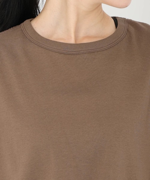 STRAWBERRY-FIELDS（ストロベリーフィールズ）の「スワイフライス_バックメッシュプルオーバー（Tシャツ/カットソー・レディース・ブラック/ブラウン・2）」の7枚目の写真