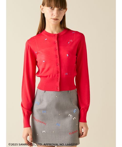 FURFUR（ファーファー）の「FRESH PUNCH 刺繍カーディガン（カーディガン/ボレロ・レディース・ブラック/レッド/ブルー・F）」の3枚目の写真