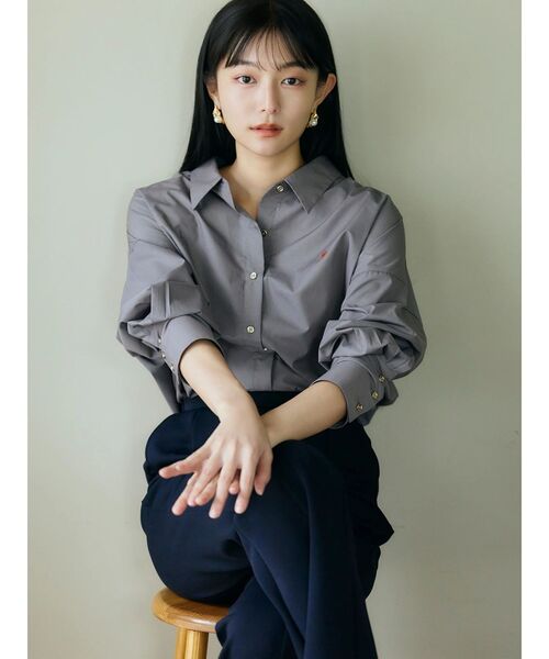 POLO BCS（ポロ ビーシーエス）の「【POLO BCS】オーバーシャツ（シャツ/ブラウス・レディース・ホワイト/ピンク/ライトブルー/オフホワイト/グレー/ブルー・MEDIUM）」の4枚目の写真