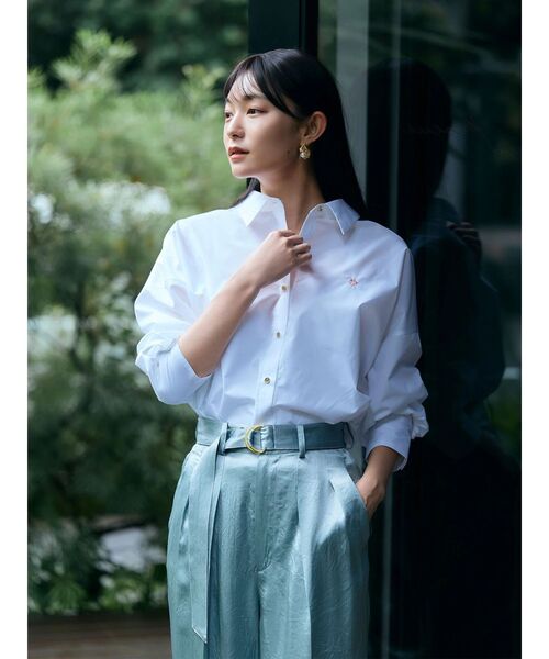 POLO BCS（ポロ ビーシーエス）の「【POLO BCS】オーバーシャツ（シャツ/ブラウス・レディース・ホワイト/ピンク/ライトブルー/オフホワイト/グレー/ブルー・MEDIUM）」の3枚目の写真