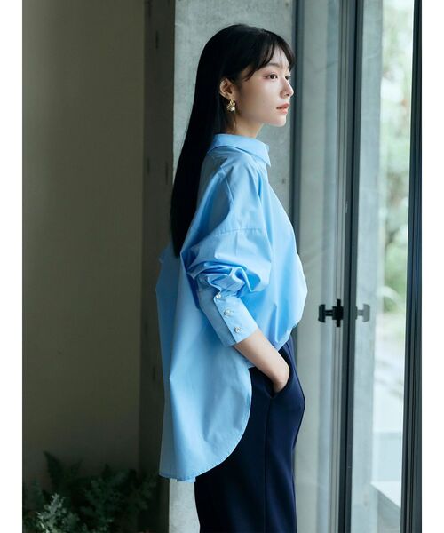 POLO BCS（ポロ ビーシーエス）の「【POLO BCS】オーバーシャツ（シャツ/ブラウス・レディース・ホワイト/ピンク/ライトブルー/オフホワイト/グレー/ブルー・MEDIUM）」の10枚目の写真