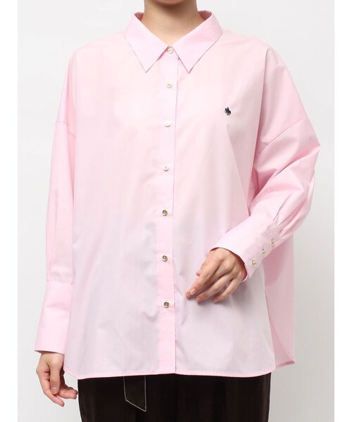 POLO BCS（ポロ ビーシーエス）の「【POLO BCS】オーバーシャツ（シャツ/ブラウス・レディース・ホワイト/ピンク/ライトブルー/オフホワイト/グレー/ブルー・MEDIUM）」の15枚目の写真