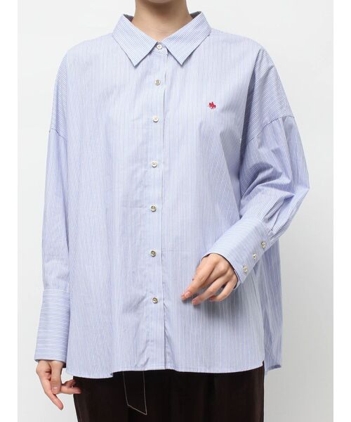 POLO BCS（ポロ ビーシーエス）の「【POLO BCS】オーバーシャツ（シャツ/ブラウス・レディース・ホワイト/ピンク/ライトブルー/オフホワイト/グレー/ブルー・MEDIUM）」の16枚目の写真