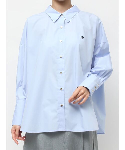 POLO BCS（ポロ ビーシーエス）の「【POLO BCS】オーバーシャツ（シャツ/ブラウス・レディース・ホワイト/ピンク/ライトブルー/オフホワイト/グレー/ブルー・MEDIUM）」の17枚目の写真