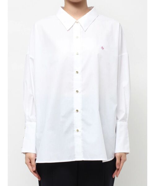 POLO BCS（ポロ ビーシーエス）の「【POLO BCS】オーバーシャツ（シャツ/ブラウス・レディース・ホワイト/ピンク/ライトブルー/オフホワイト/グレー/ブルー・MEDIUM）」の18枚目の写真