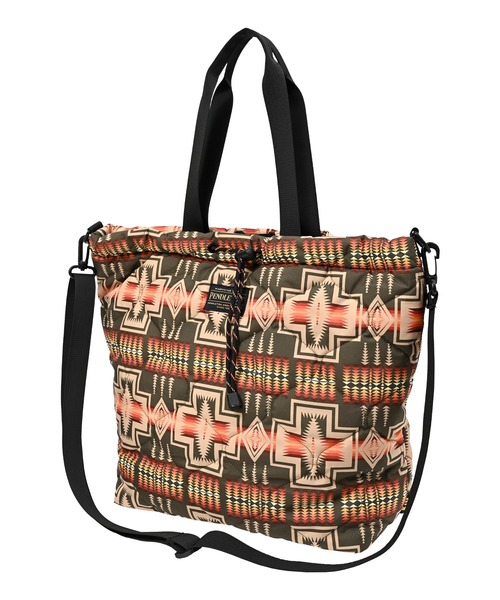 KiU(キウ)の「【PENDLETON × KiU LIMITED ITEM】ペンドルトン パデッドドロストトートバッグ(トートバッグ・レディース・ネイビー/カーキ・FREE)」の10枚目の写真